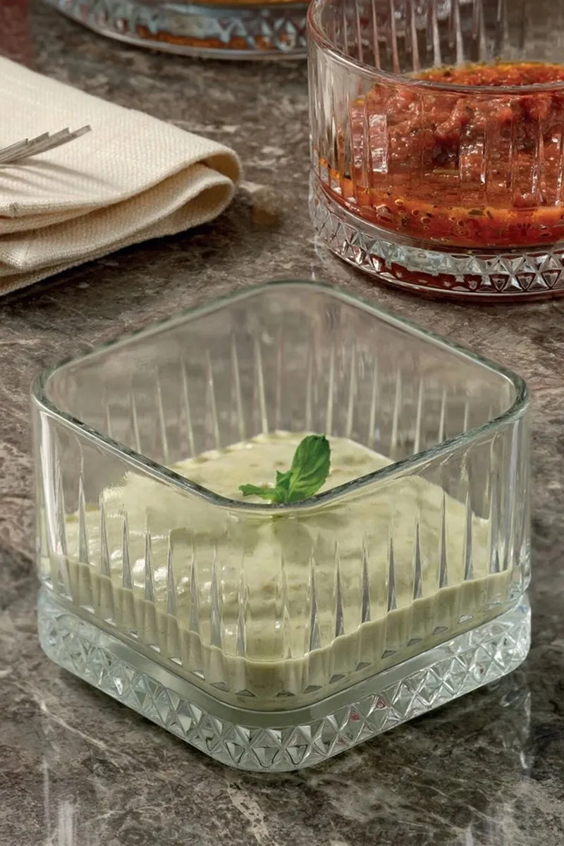 Pasabahce Elysia WE535197 Snackschaaltjes Glas 80x80mm - 4 Stuks