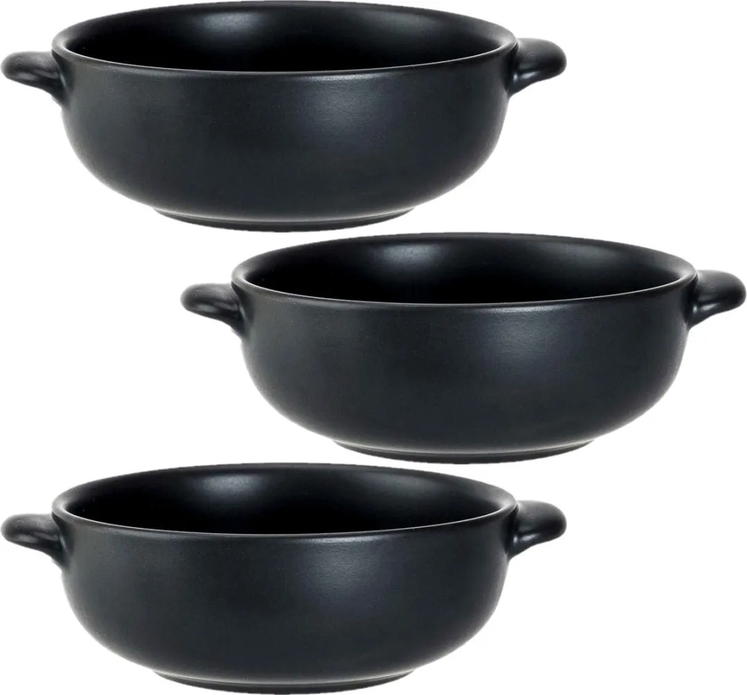 Cosy&Trendy Soepkommen 6x - 400ml - Zwart