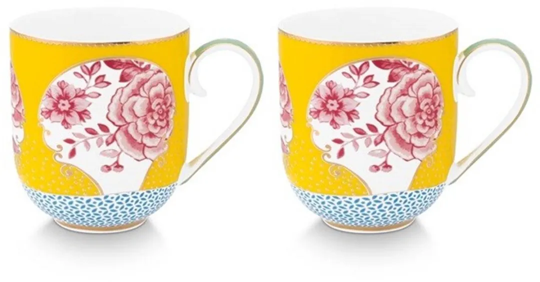 Pip Studio Mok Royal Yellow - 2 Stuks 325ml