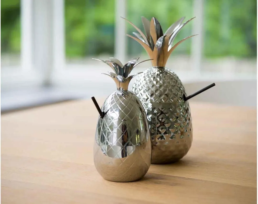 Cosy&Trendy Ananasbeker 800ml - Zilver