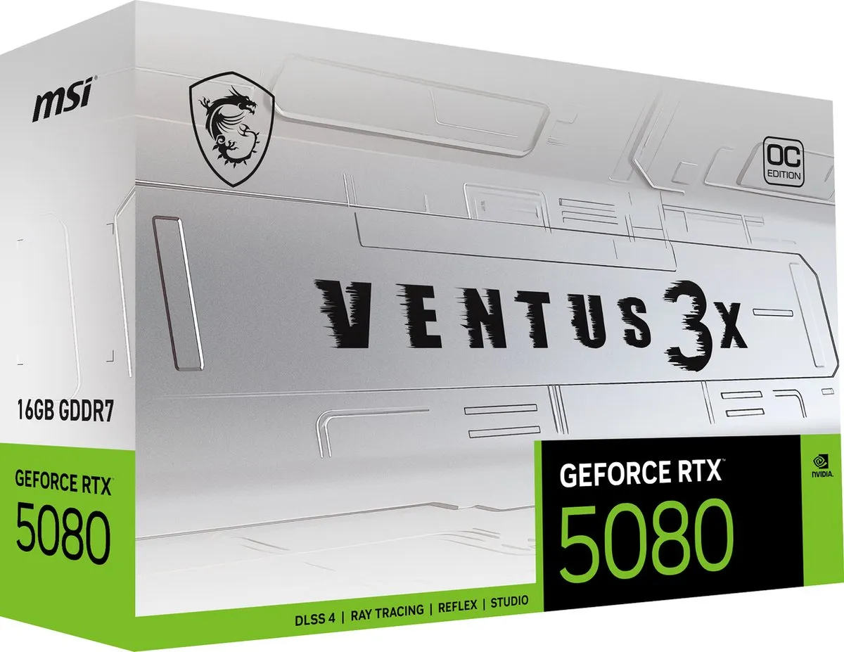 MSI GeForce RTX 5080 16G Ventus 3X OC White Videokaart