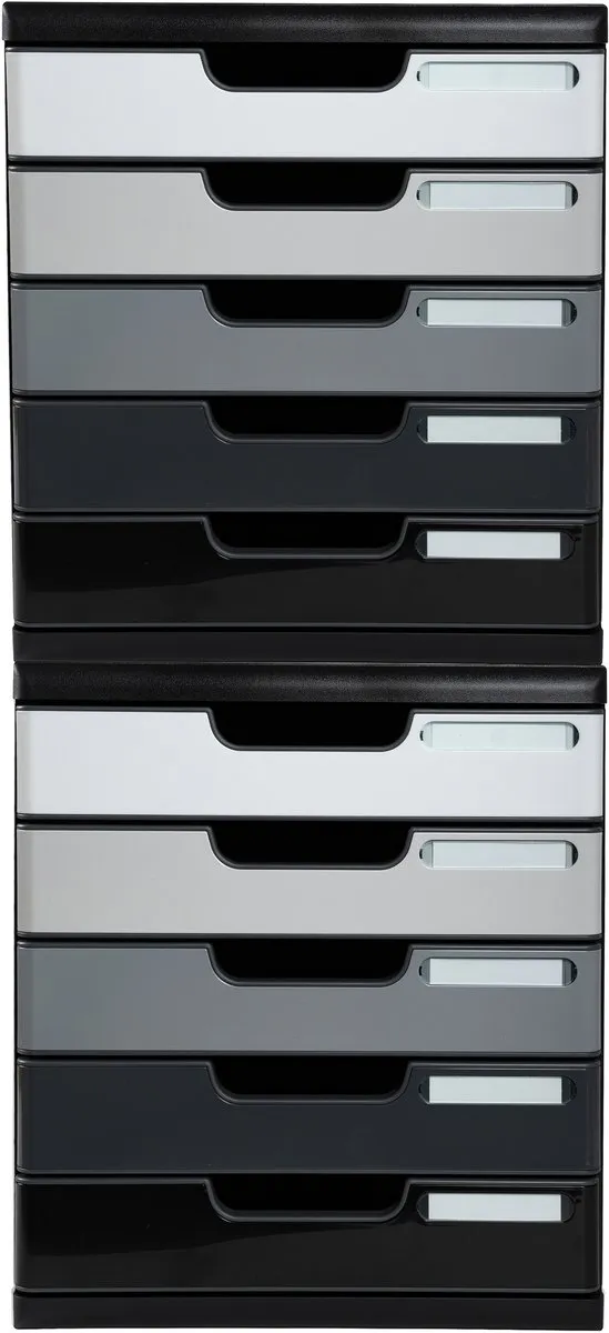 Exacompta Ladenbox MODULO A4 5 Gesloten Lades - Grijstinten - afbeelding 3 van 6
