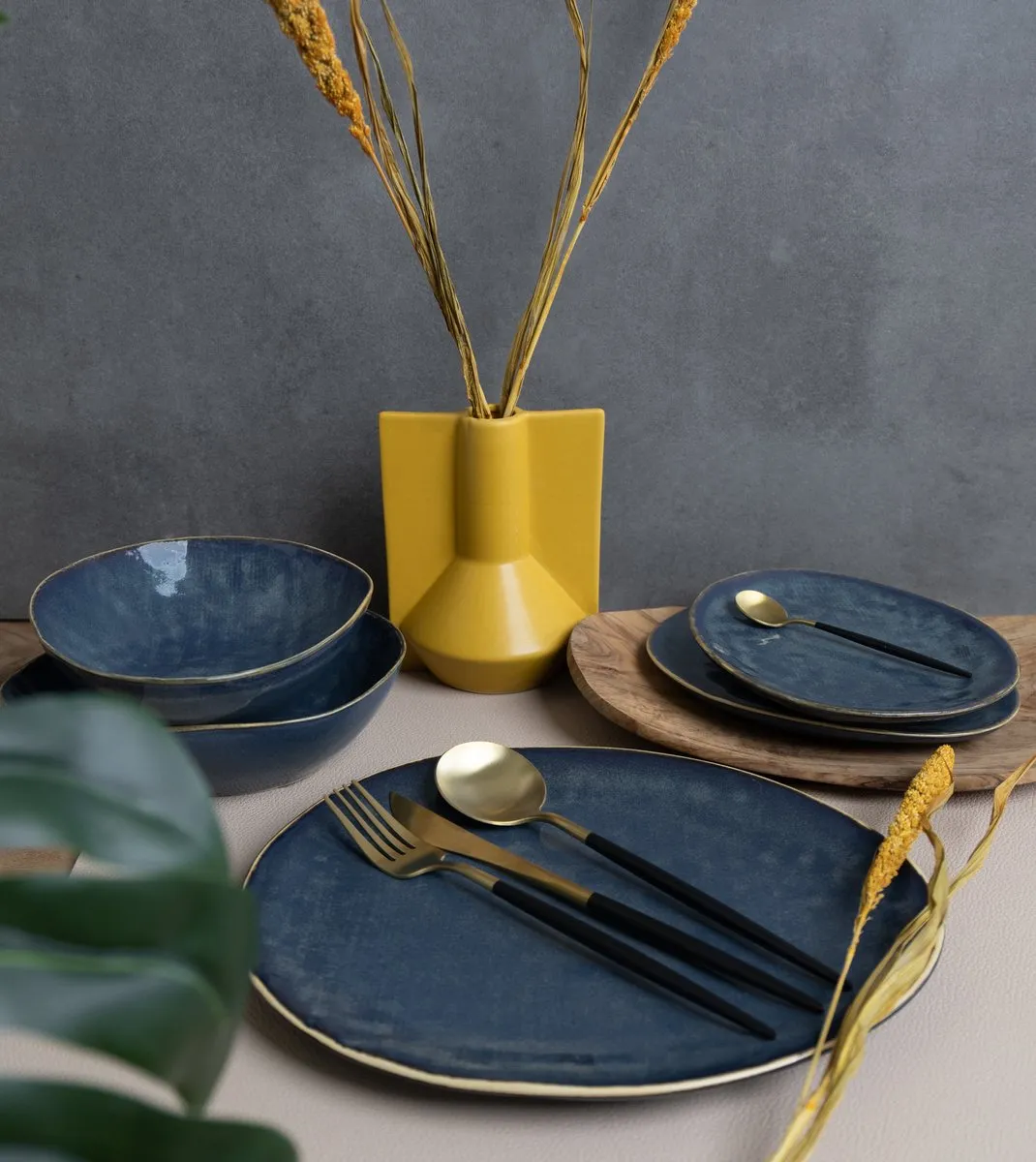 Cosy&Trendy Aicha Serviesset - 18-delig - 6 Personen - Blauw