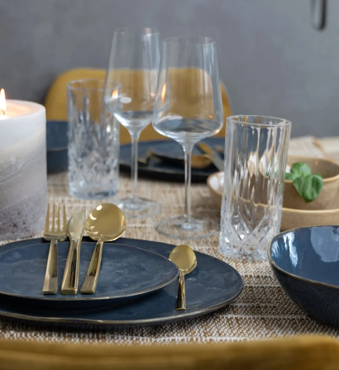 Cosy&Trendy Aicha Serviesset - 18-delig - 6 Personen - Blauw