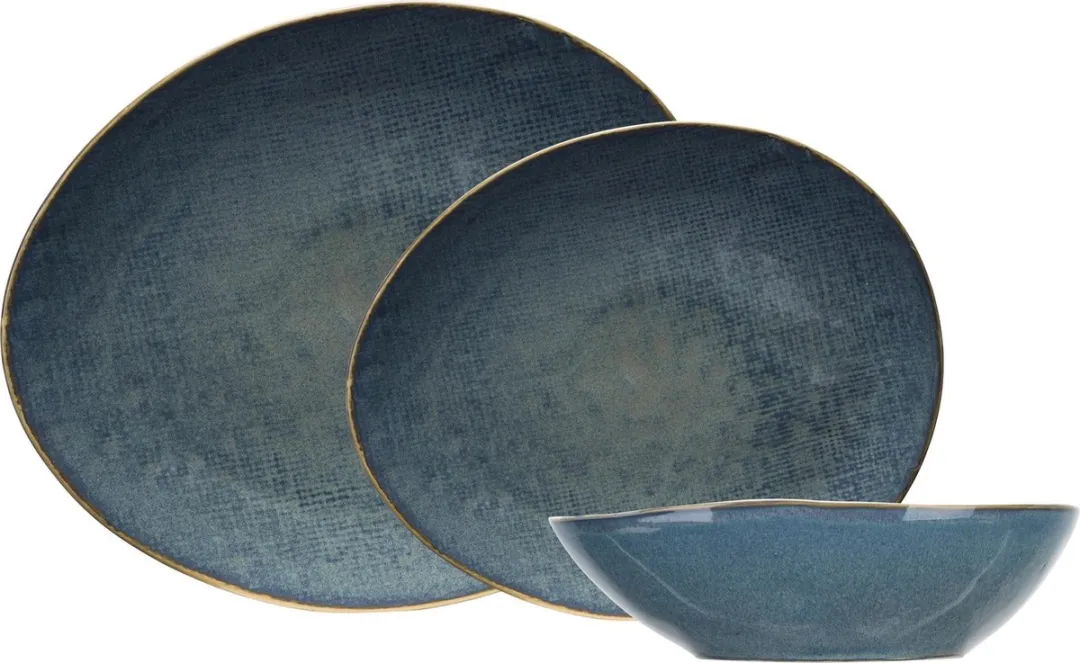 Cosy&Trendy Aicha Serviesset - 18-delig - 6 Personen - Blauw - afbeelding 6 van 6