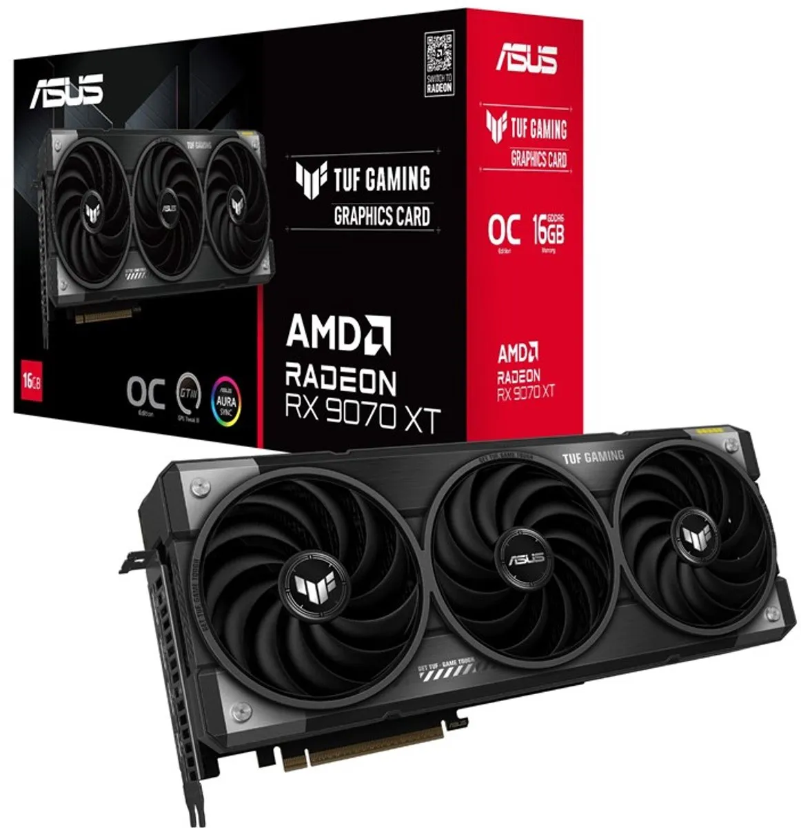 ASUS TUF Gaming Radeon RX 9070 XT OC Videokaart 16GB - Zwart