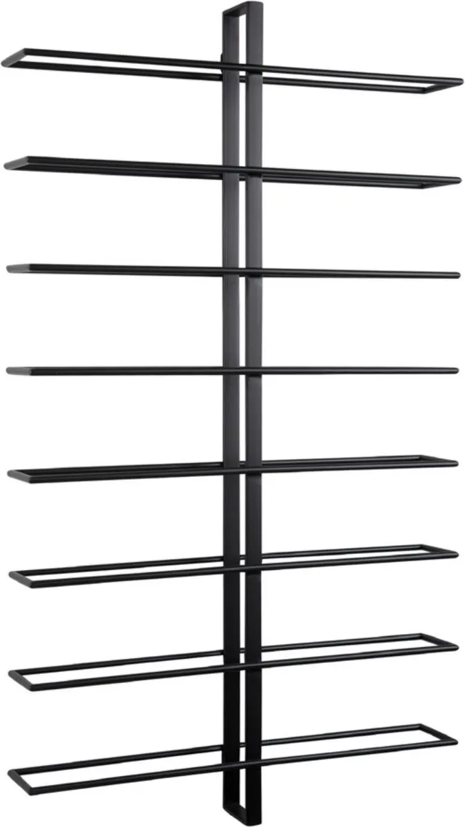 Present Time Wijnrek Dual PT4091BK - 16 Flessen - Zwart