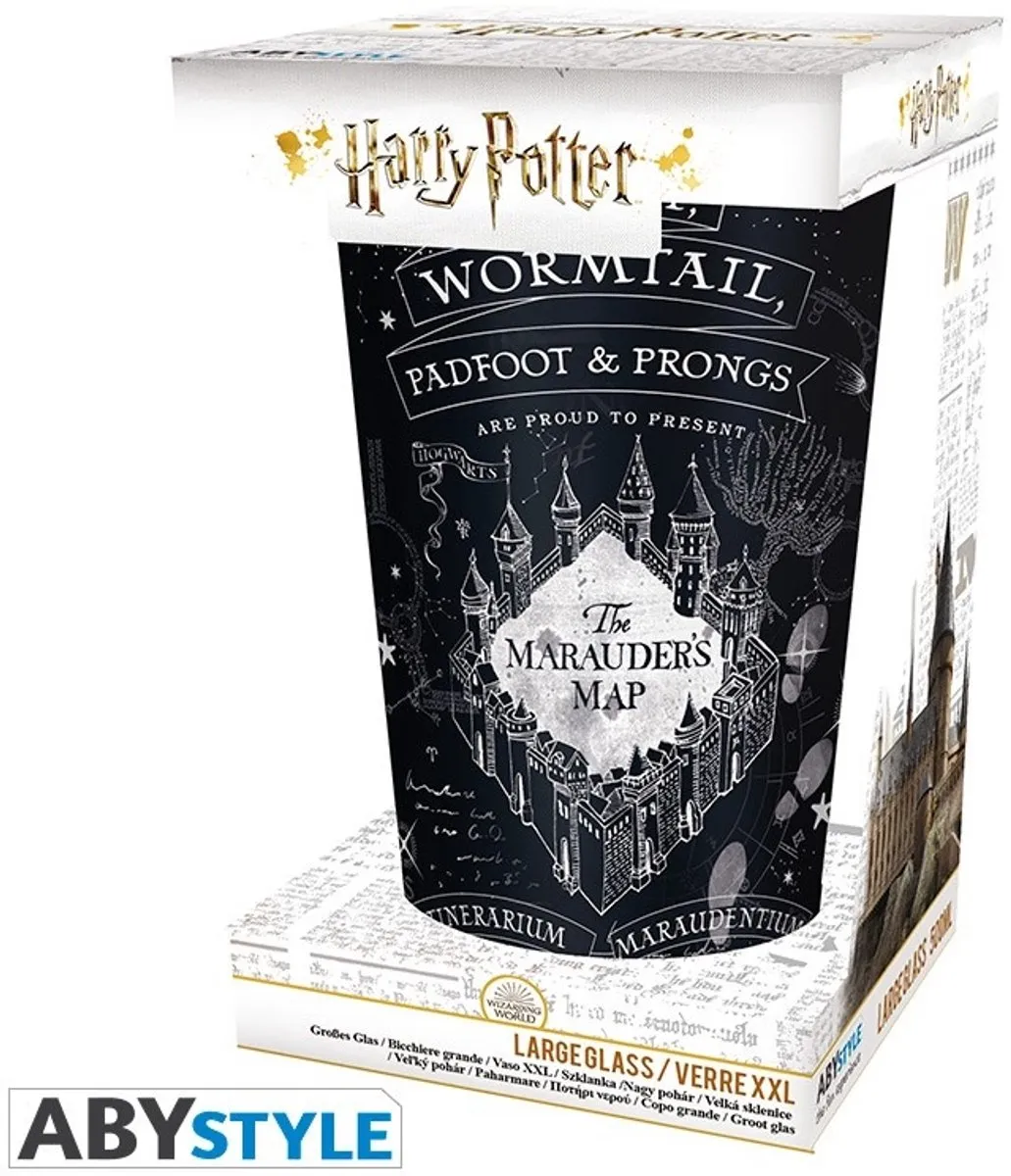 Harry Potter Marauder's Map Glas 400ml - Zwart - afbeelding 6 van 6