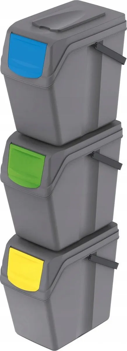 Prosperplast Sortibox Sorteeremmer 3x25L - Grijs
