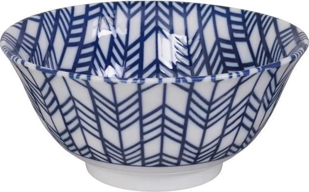 Tokyo Design Studio Mixed Bowls 14.9x7cm - 500ml - Blauw/Wit