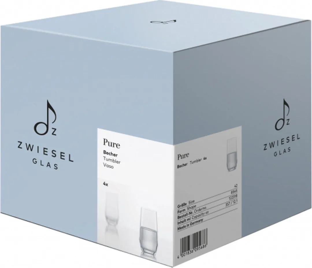 Zwiesel Glas Pure Tumbler 357ml - Set van 4
