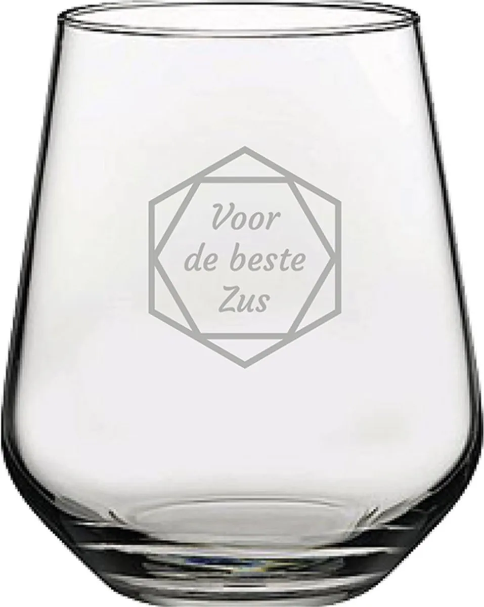 Pasabahce Gegraveerd Drinkglas 42,5cl Hexagon