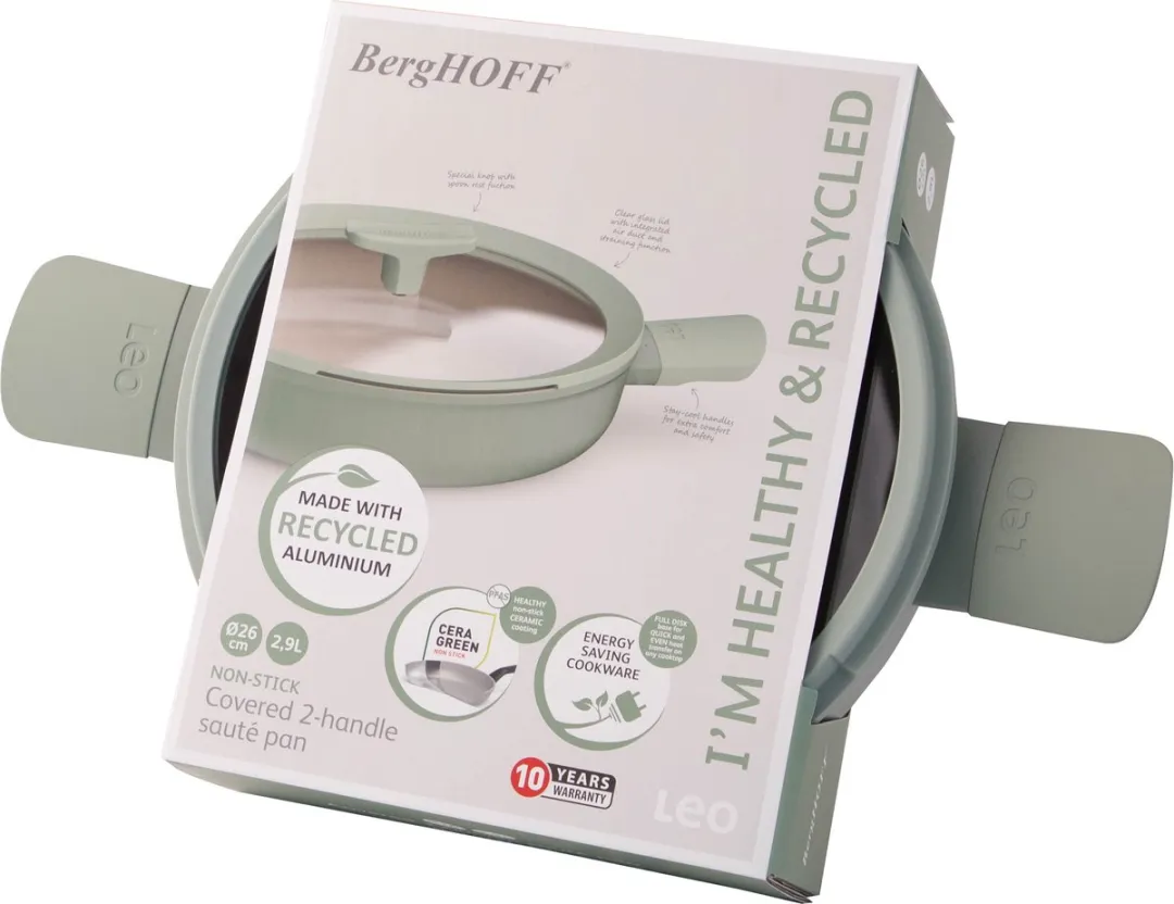 BergHOFF LEO Sauteerpan 2.9L - Ø26cm - Groen