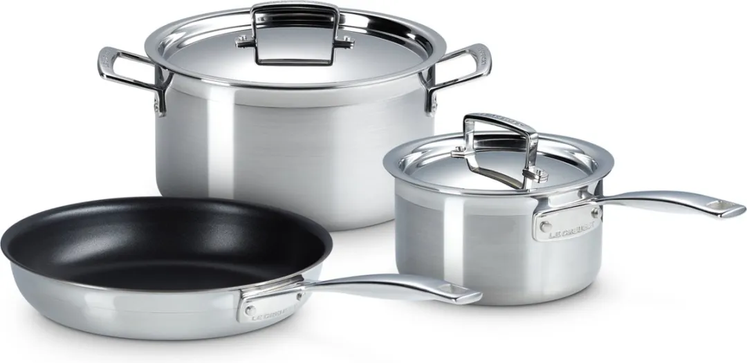 Le Creuset Pannenset RVS 3-delig - Zilver - afbeelding 6 van 6