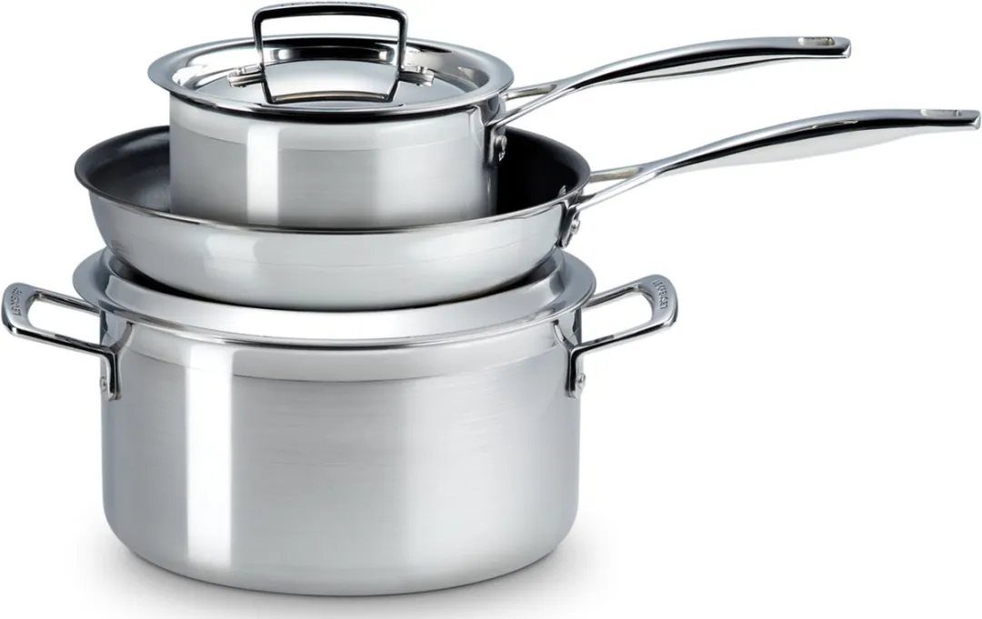 Le Creuset Pannenset RVS 3-delig
