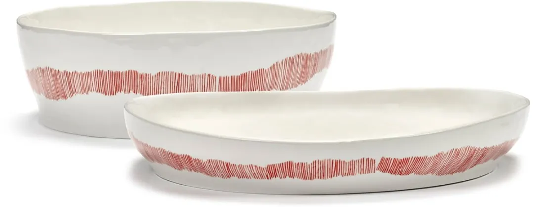 Serax - Ottolenghi Feast - Saladeschaal - Wit/Rood - 28 Ø