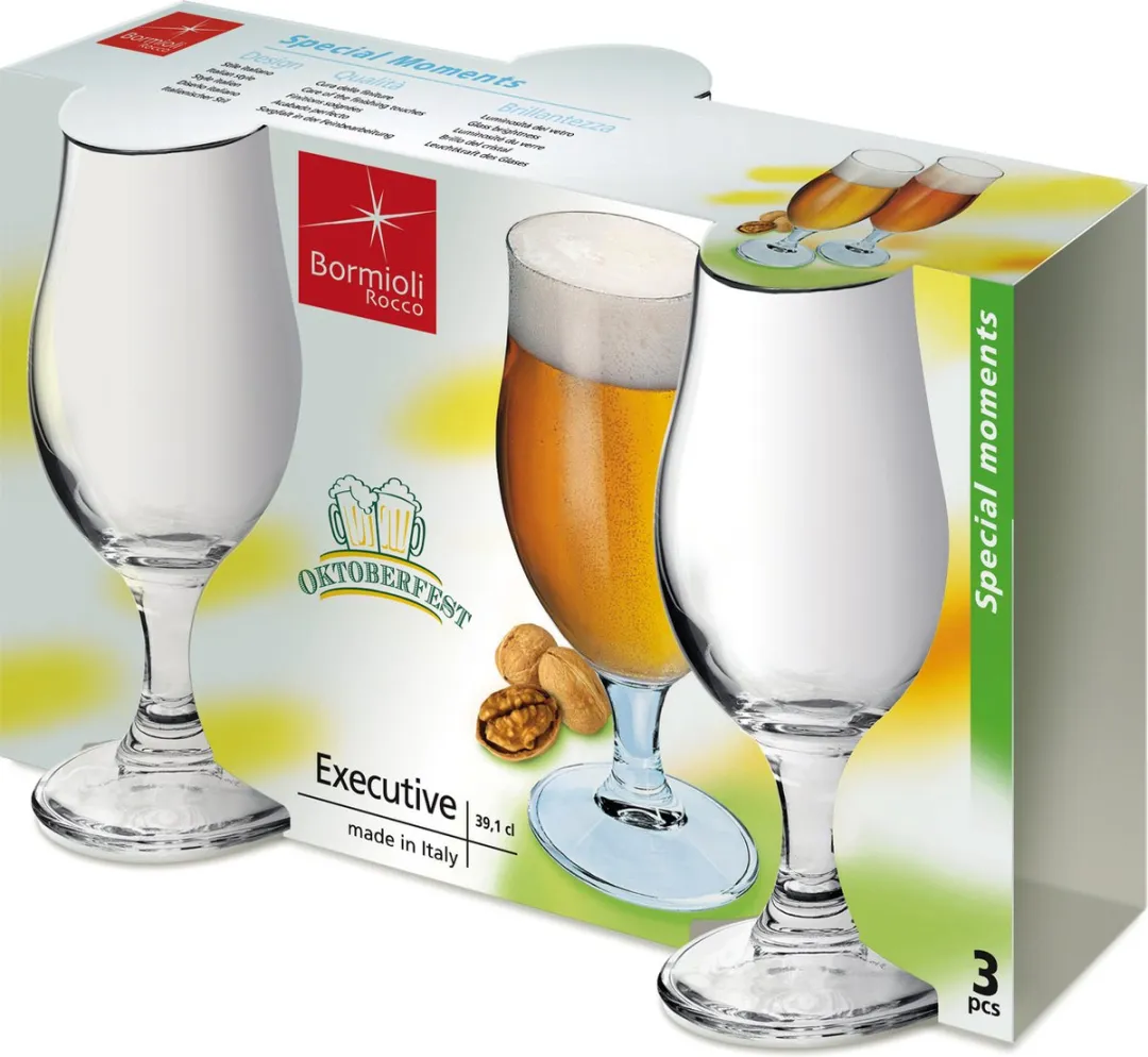 Bormioli Rocco Executive Bierglas 0.38L - 3 Stuks
