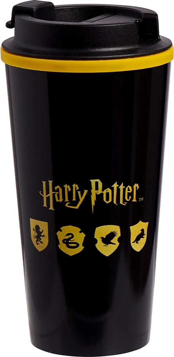 Harry Potter Hogwarts Mok HP711155CLDFOB - Zwart/Geel