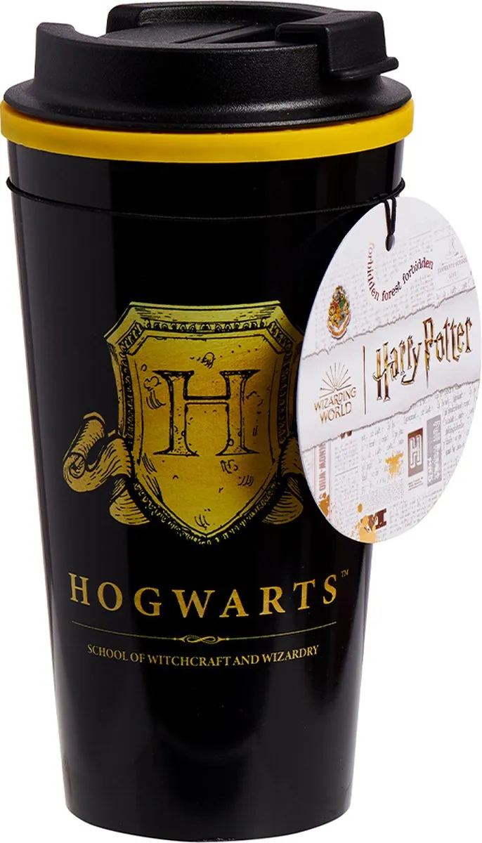 Harry Potter Hogwarts Mok HP711155CLDFOB - Zwart/Geel