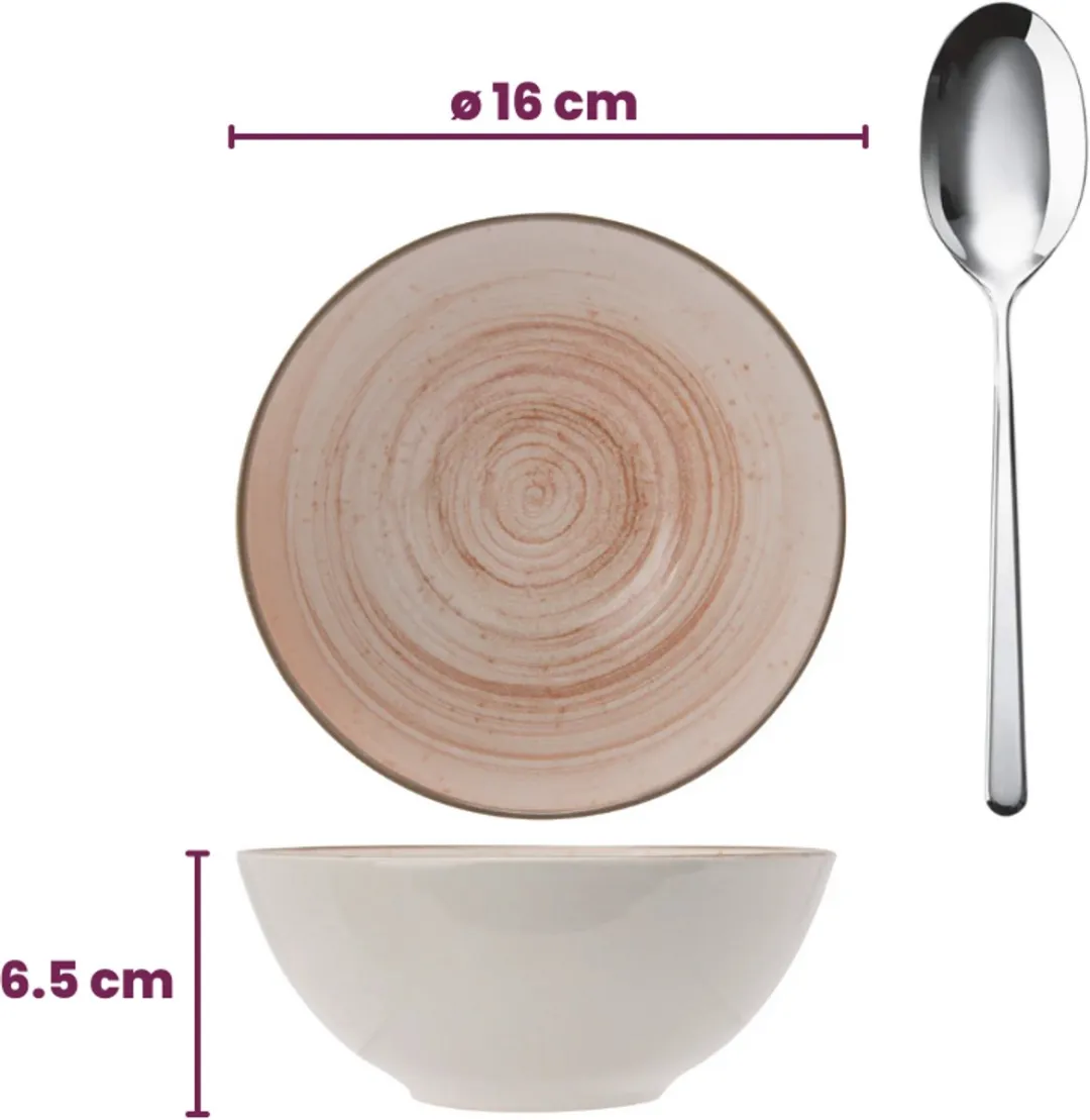 Cosy&Trendy Soepkommen Sintra Terracotta Ø16cm - 4 Stuks