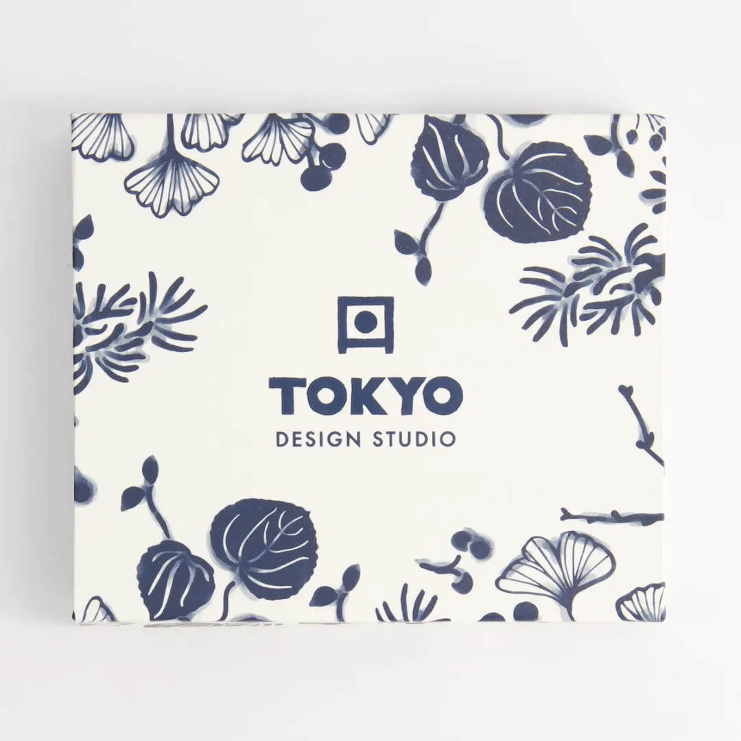 Tokyo Design Studio Flora Japonica Lepelset 6-delig - Blauw/Wit - afbeelding 6 van 6