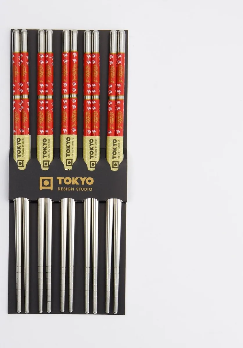 Tokyo Design Studio Eetstokjes Metaal Rood