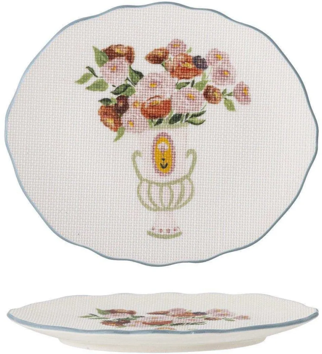 Bloomingville Dorothy Bord - Blauw 20x17cm - afbeelding 6 van 6