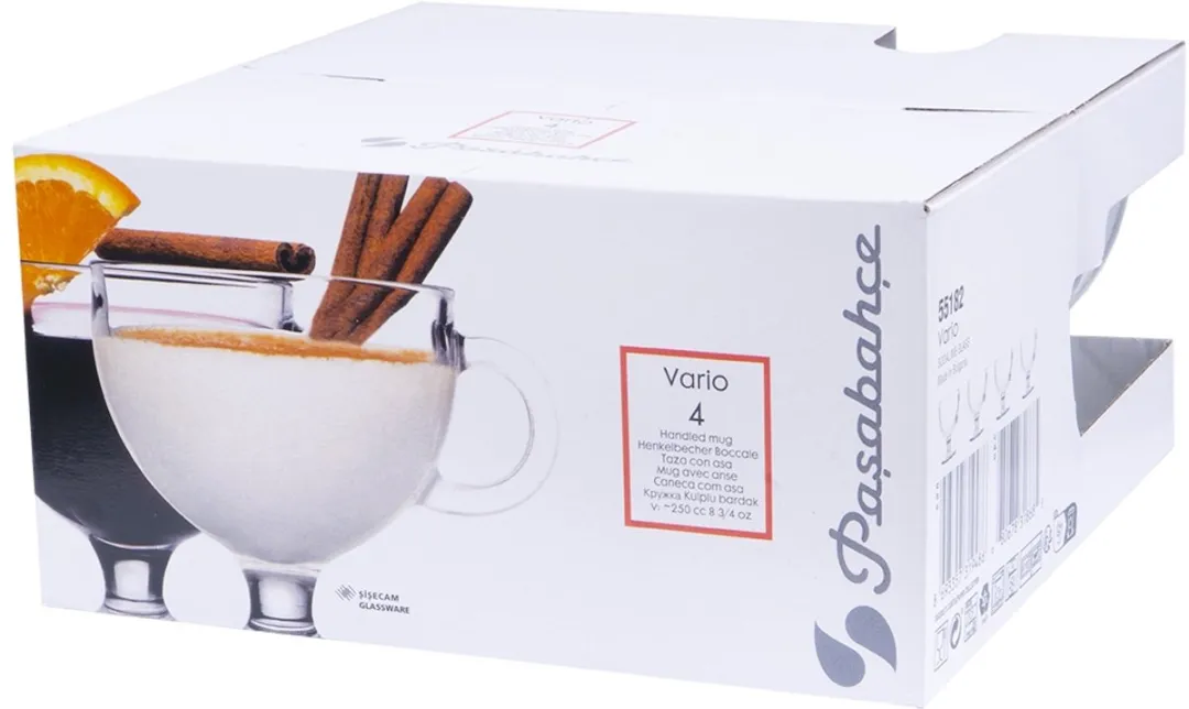Pasabahce Vario IJscoupes/Koffiebekers - 4x250ml - Glas