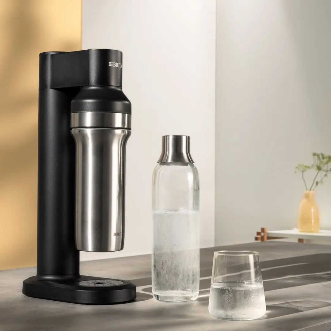 BRITA SodaTRIO Glazen Fles 1L - 2 Stuks - Transparant