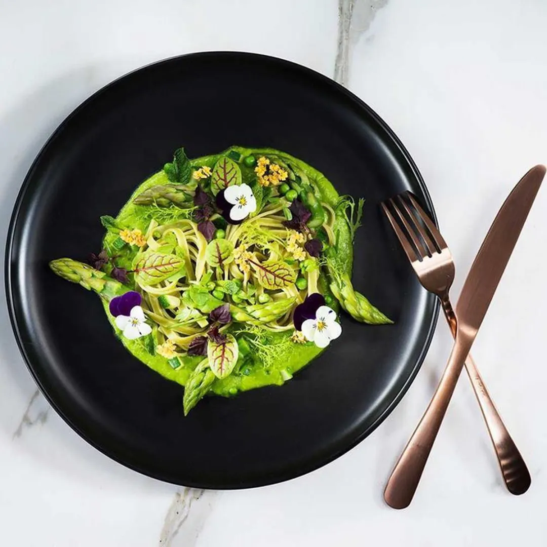 Cosy&Trendy Okinawa Plat Bord - Zwart 19cm