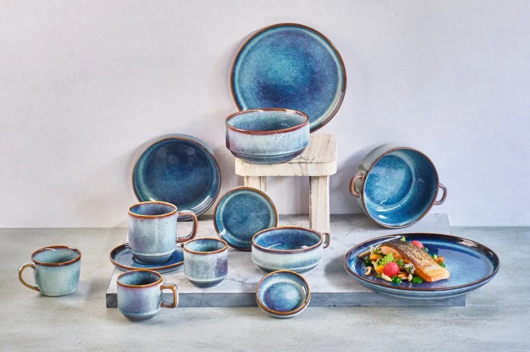 Cosy&Trendy Serviesset Jade Indigo 12-delig - Blauw