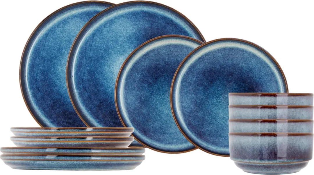 Cosy&Trendy Serviesset Jade Indigo 12-delig