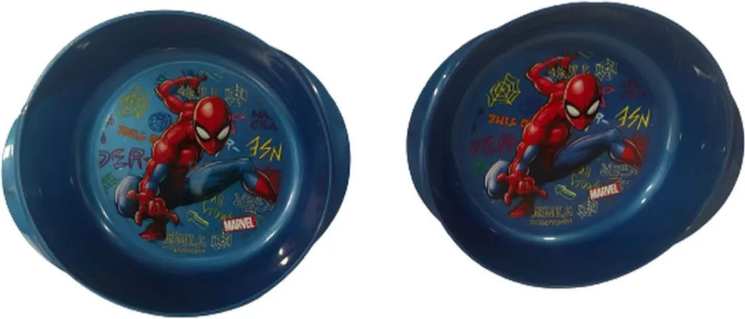 Spider-Man Kinderservies Blauw/Rood - 2 Kommen