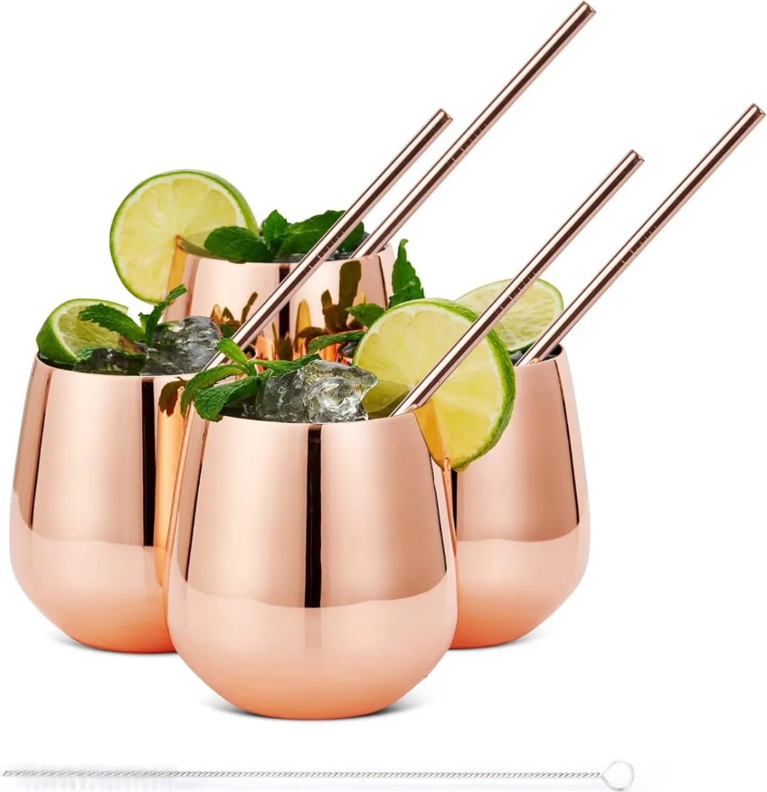 Pasabahce Roségouden Wijnglazen 350ml