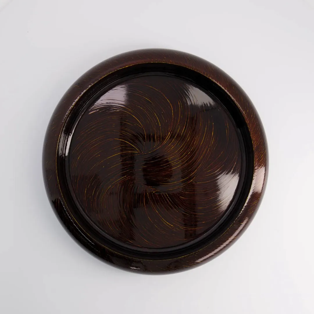 Tokyo Design Studio Sushi Oke Serveerschaal - Goud Lakwerk 33,8x6,8cm