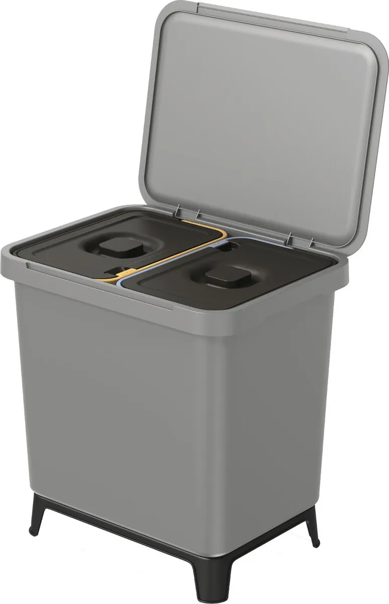 Prosperplast Prullenbak met 2x10L Recyclingbakken