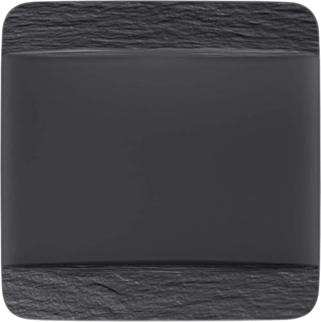 Villeroy & Boch Dinerbord / Bord Manufacture Rock – Zwart – 28 x 28 cm – Stijlvol en Duurzaam – Perfect voor Diner, Hoofdgerechten en Meer