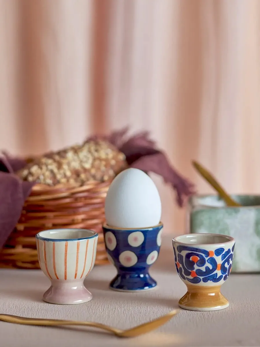 Bloomingville Eviaya Eierdoppen - Blauw Aardewerk