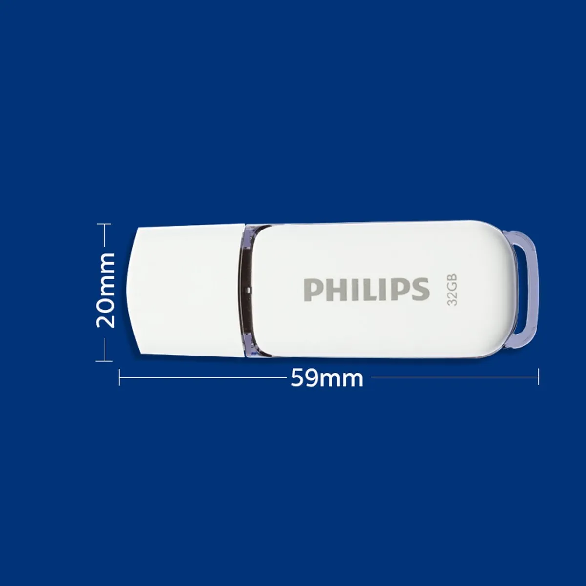 Philips USB Stick 2.0 32GB FM32FD70E - 4 Stuks - Grijs/Wit