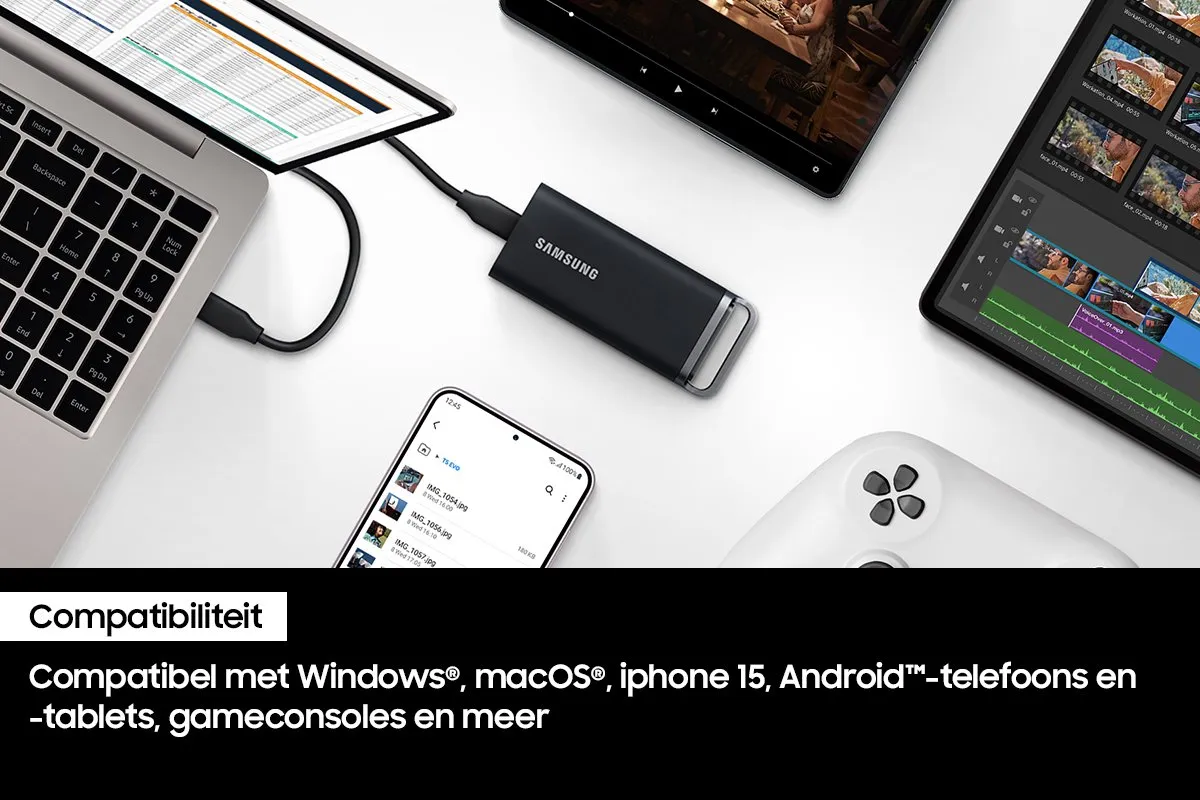 Samsung Portable T5 EVO MU-PH2T0S/EU Externe SSD 2TB - Zwart