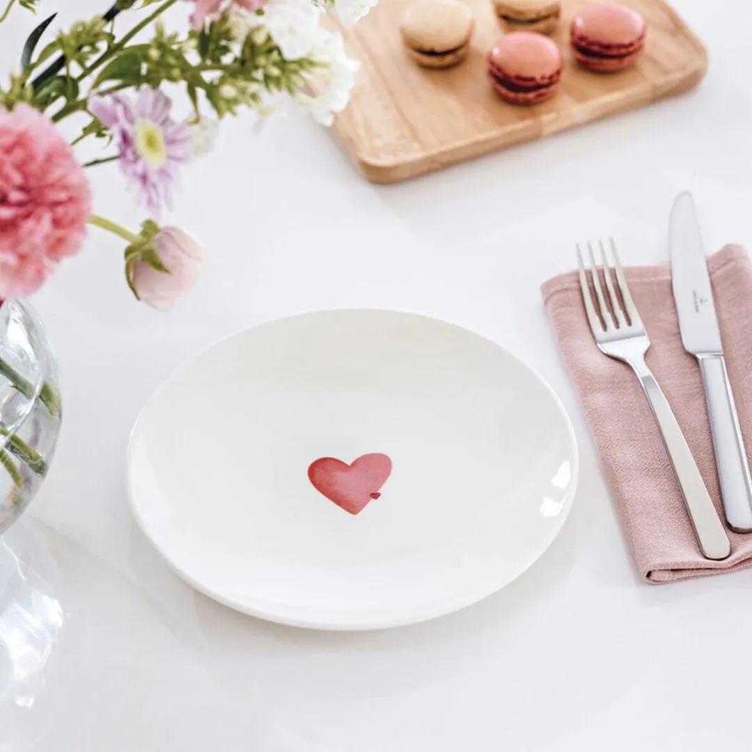 Villeroy & Boch With Love Sending Love Ontbijtborden 6 Stuks - Wit - afbeelding 4 van 6