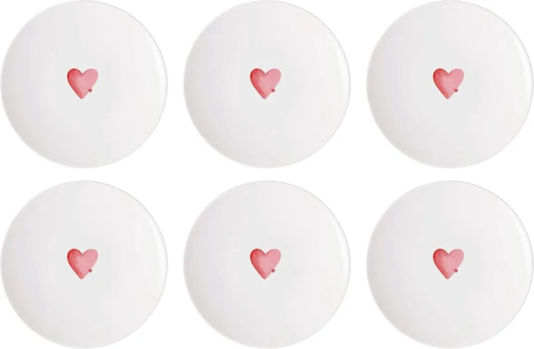 Villeroy & Boch With Love Sending Love Ontbijtborden 6 Stuks