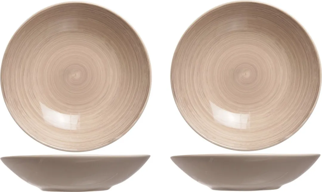 Cosy&Trendy Diep Bord Turbolino 21cm - 2 Stuks - Bruin
