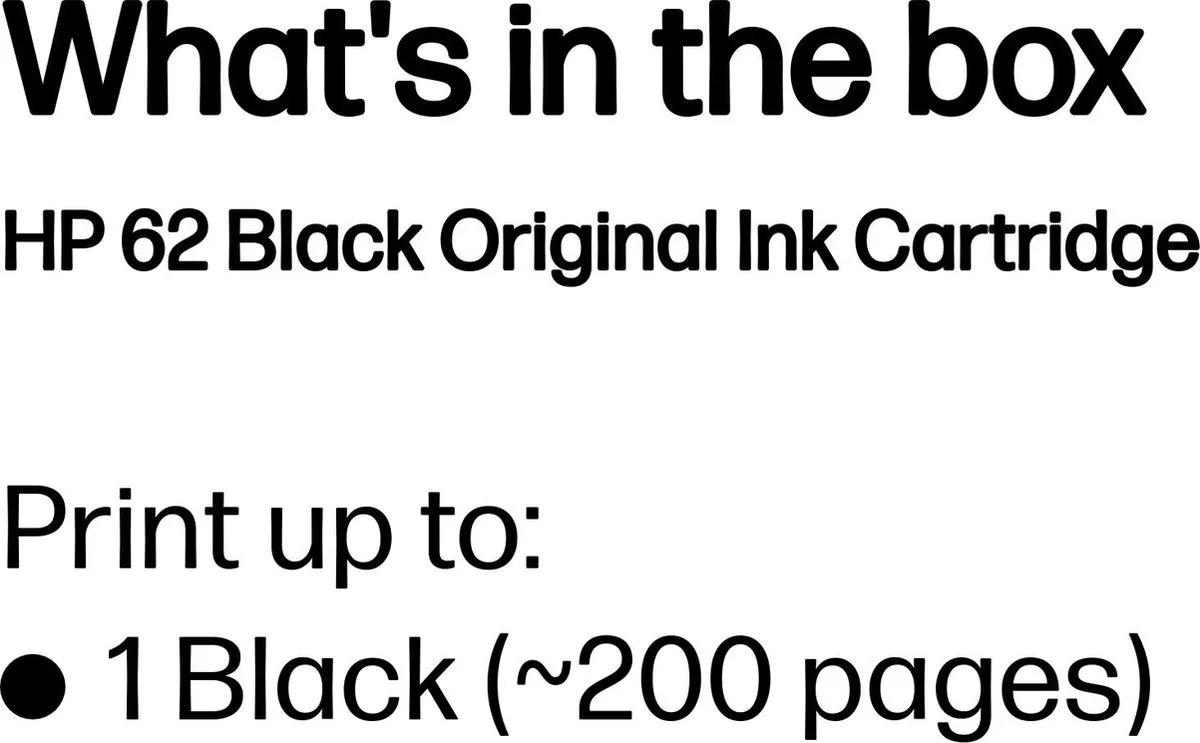 HP 62 C2P04AE Inktcartridge - Zwart