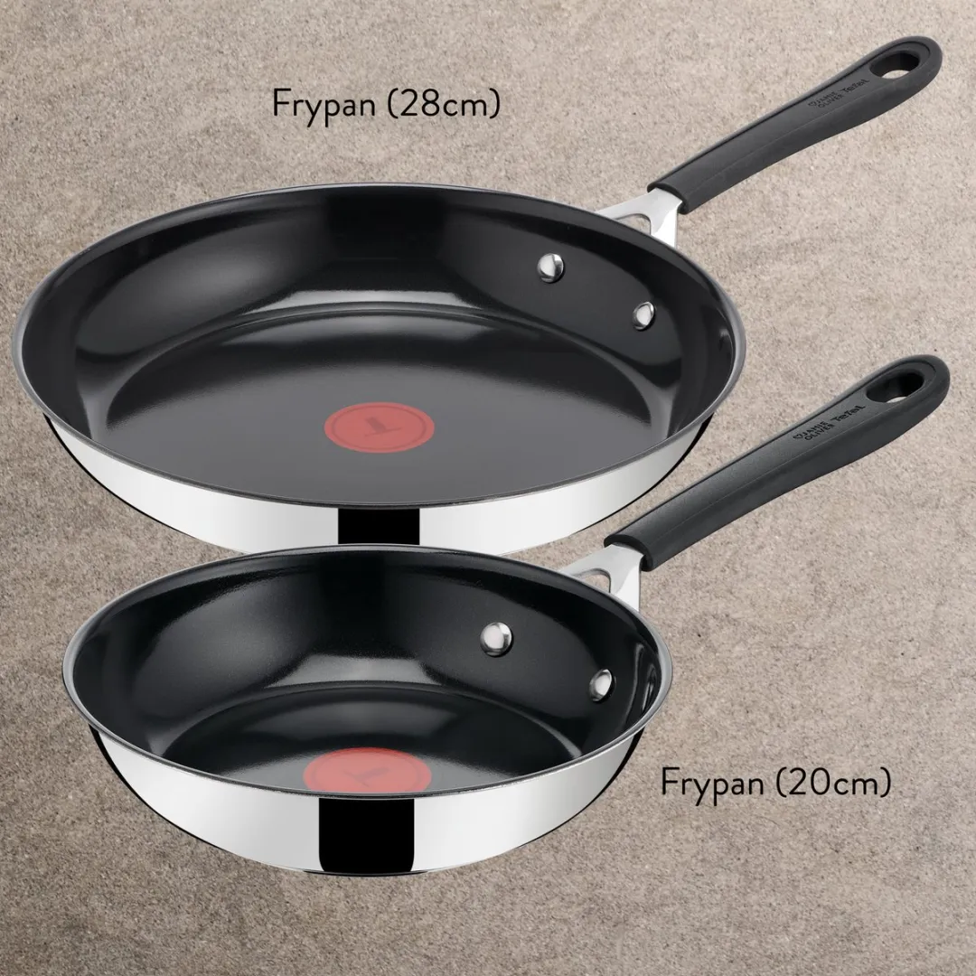 Jamie Oliver by Tefal Easy Cook Keramische Koekenpannenset 20/28cm - PFAS-vrij - Roestvrijstaal