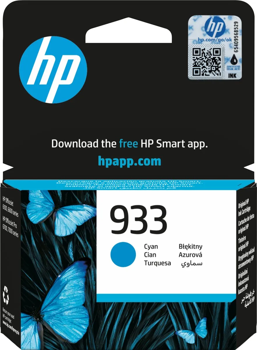 HP 933 Cyaan Cartridge