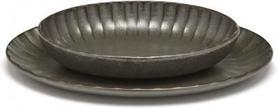 Serax Inku Sergio Herman Serveerkom - 19cm - Groen - 2 Stuks