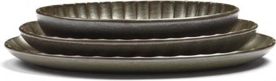 Serax Inku Sergio Herman Serveerkom - 19cm - Groen - 2 Stuks