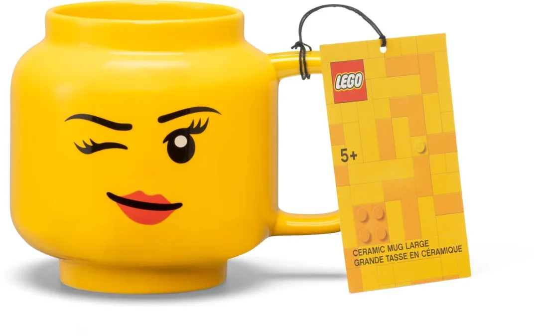 LEGO Keramische Mok Hoofd Winky 530ml - Geel