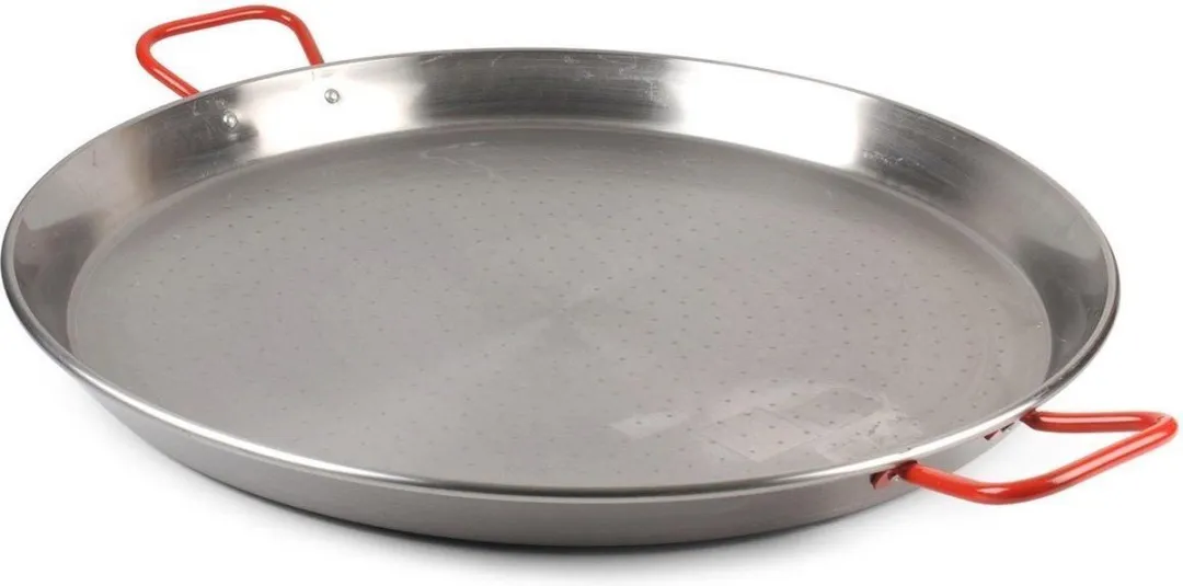 Lacor Paellapan 50cm - 13-14 Porties - Zilverkleurig/Rood